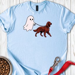 Irish Setter Ghost Walk T Shirt Gift For Dog Lover