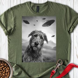 Irish Wolfhound Ufo T Shirt Gift For Dog Lover