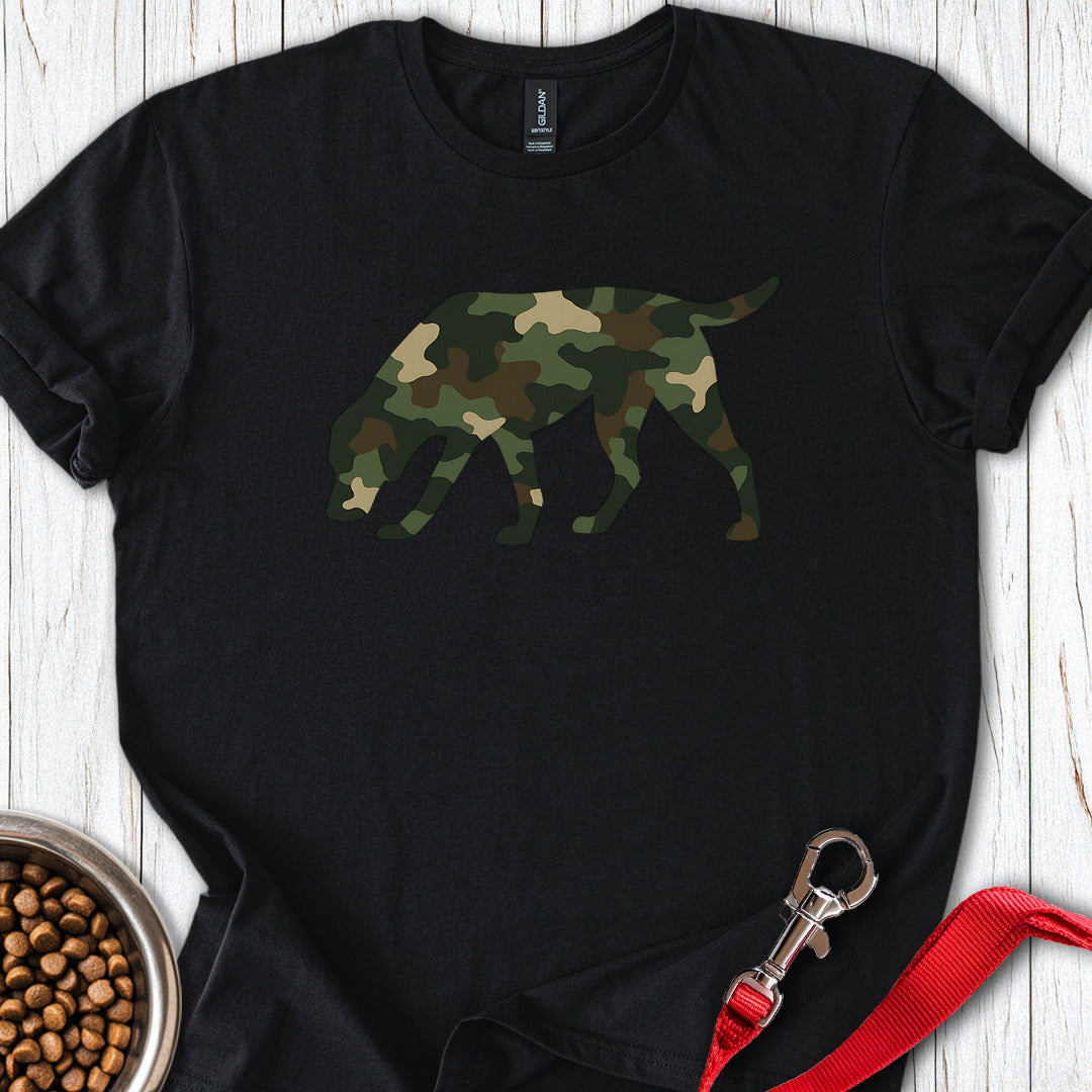 Labrador Camouflage Hunting T Shirt Gift For Dog Lover