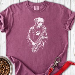 Labrador Sax Player Premium Tee Gift For Dog Lover