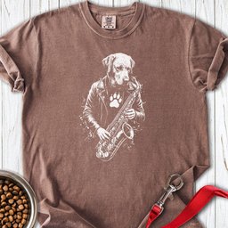 Labrador Sax Player Premium Tee Gift For Dog Lover