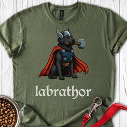 Labrathor Black Labrador T Shirt Gift For Dog Lover