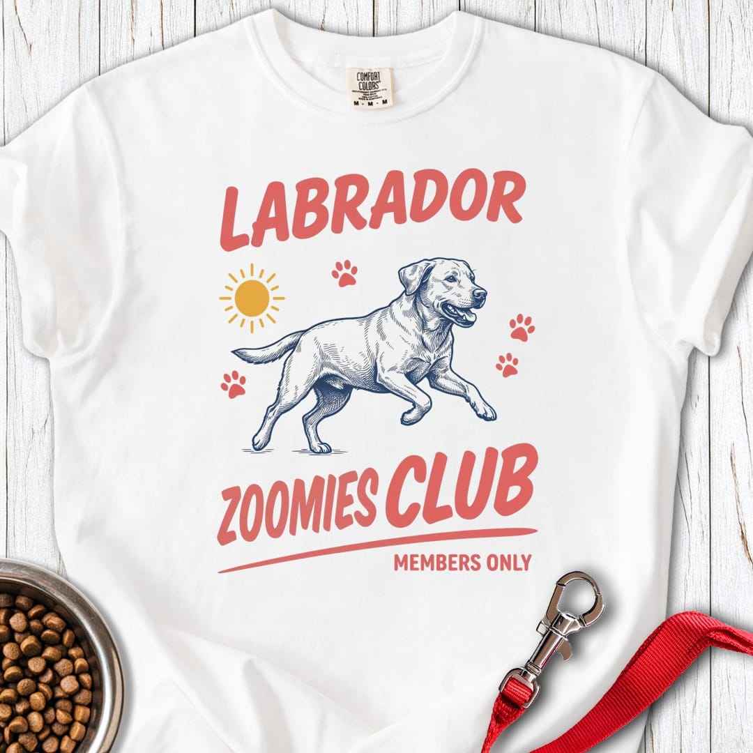 Labrador Zoomies Club T Shirt Gift For Dog Lover