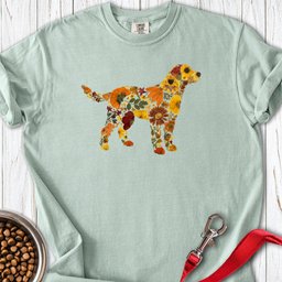 Labrador Flowers Premium Tee Gift For Dog Lover