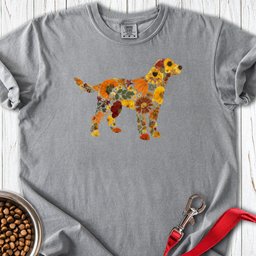 Labrador Flowers Premium Tee Gift For Dog Lover