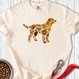Labrador Flowers Premium Tee Gift For Dog Lover