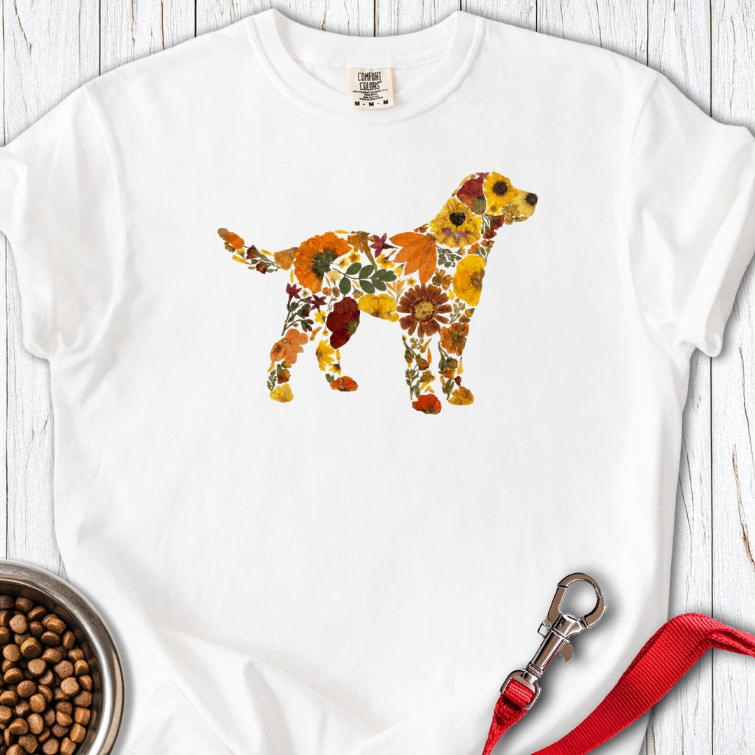 Labrador Flowers Premium Tee Gift For Dog Lover