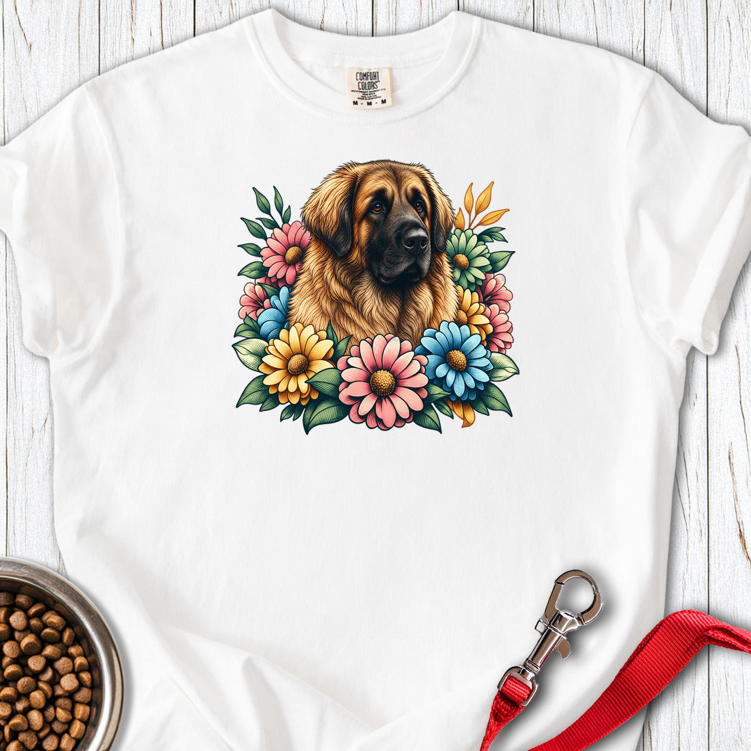 Leonberger Flowers Premium Tee Gift For Dog Lover