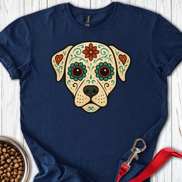 Labrador Sugar Skull T Shirt Gift For Dog Lover
