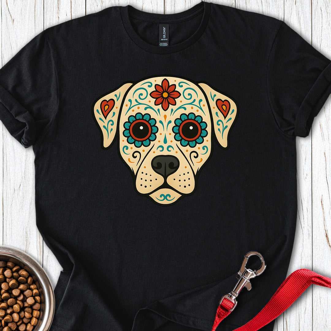 Labrador Sugar Skull T Shirt Gift For Dog Lover