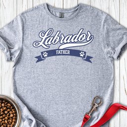 Labrador Father Baseball Style T Shirt Gift For Dad