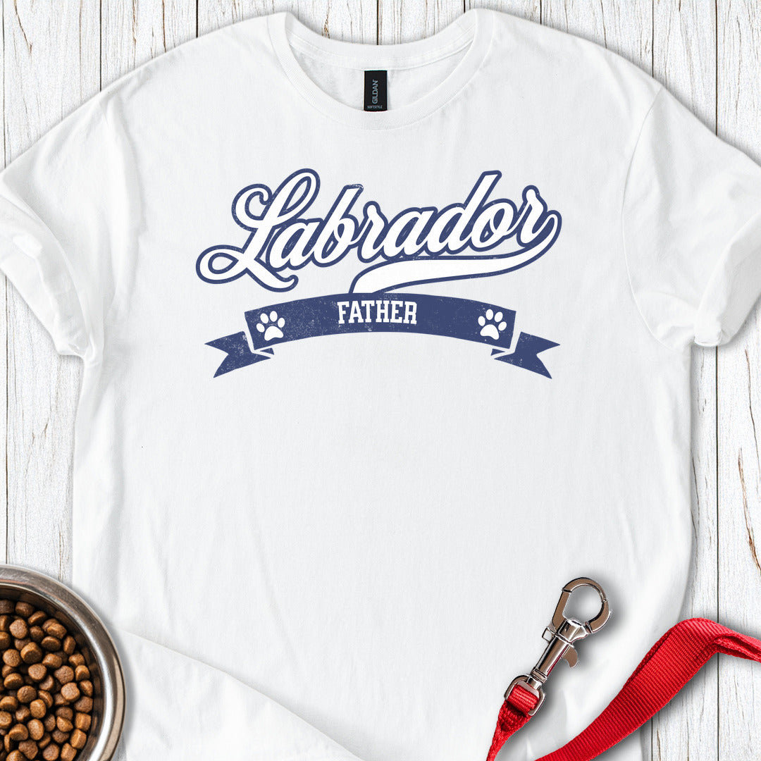 Labrador Father Baseball Style T Shirt Gift For Dad