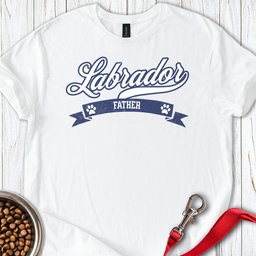 Labrador Father Baseball Style T Shirt Gift For Dad