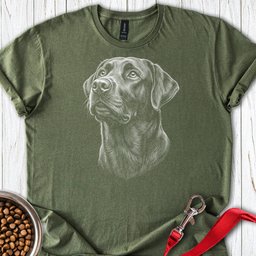 Labrador Portrait T Shirt Gift For Dog Lover