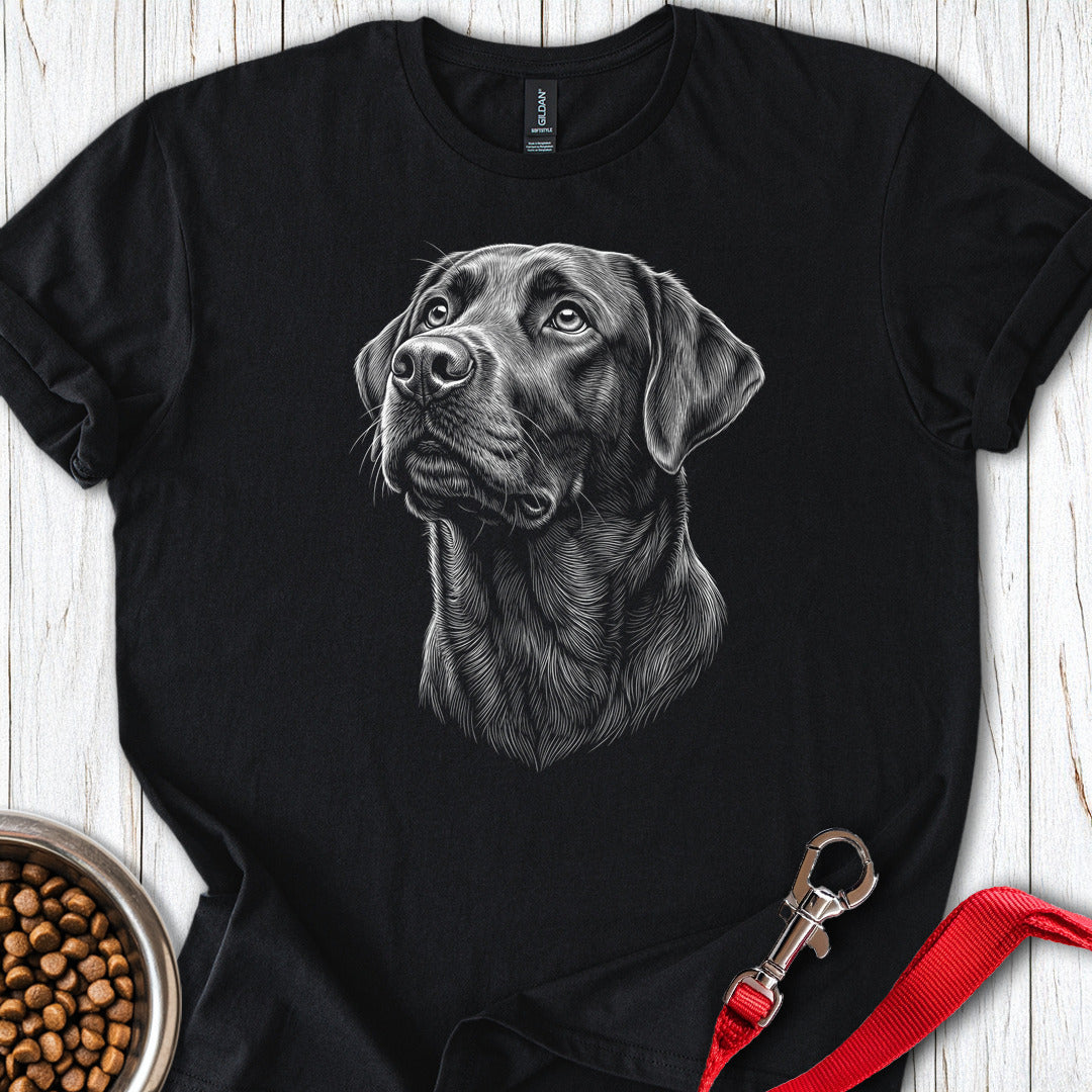 Labrador Portrait T Shirt Gift For Dog Lover
