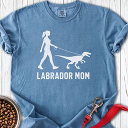 Labrador Mom Velicoraptor Premium Tee Gift For Mom
