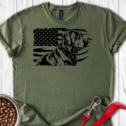 Labrador USA Flag T Shirt Gift For Dog Lover
