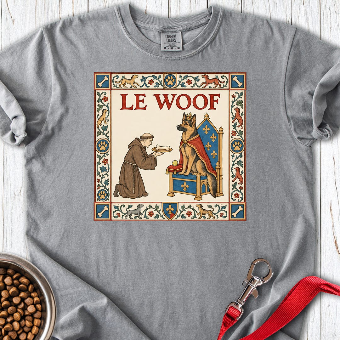 Le Woof Medieval German Shepherd Premium Tee Gift For Dog Lover