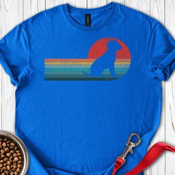 Labrador Retro Sunset T Shirt Gift For Dog Lover