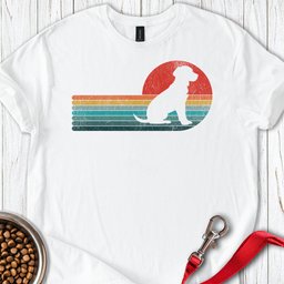 Labrador Retro Sunset T Shirt Gift For Dog Lover