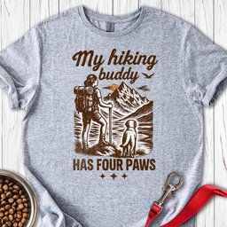 Labrador Hiking Buddy T Shirt Gift For Dog Lover
