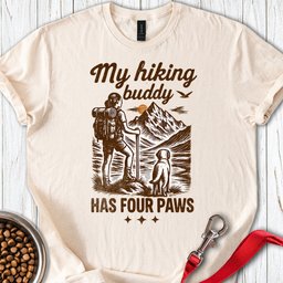 Labrador Hiking Buddy T Shirt Gift For Dog Lover