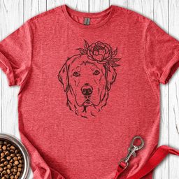 Labrador Flower T Shirt Gift For Dog Lover