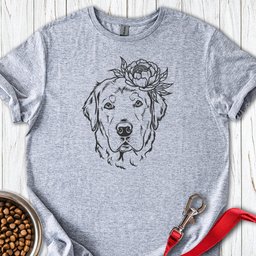 Labrador Flower T Shirt Gift For Dog Lover