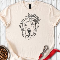 Labrador Flower T Shirt Gift For Dog Lover