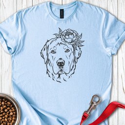 Labrador Flower T Shirt Gift For Dog Lover