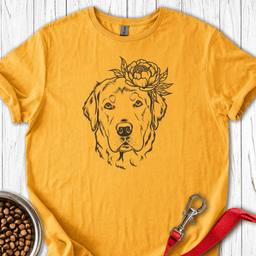 Labrador Flower T Shirt Gift For Dog Lover
