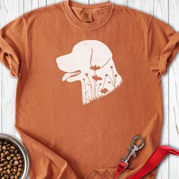 Labrador Flowers Premium Tee Gift For Dog Lover