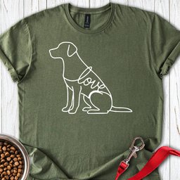 Labrador Love Lineart T Shirt Gift For Dog Lover