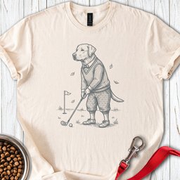 Labrador Golfer T Shirt Gift For Dog Lover
