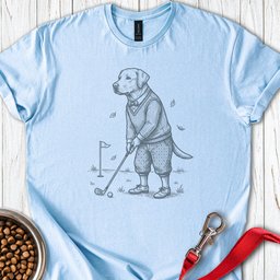 Labrador Golfer T Shirt Gift For Dog Lover