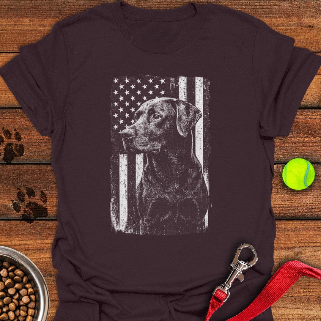 Labrador USA Flag T Shirt Gift For Dog Lover