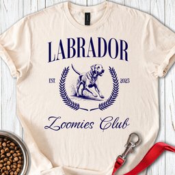 Labrador Zoomies Club T Shirt Gift For Dog Lover