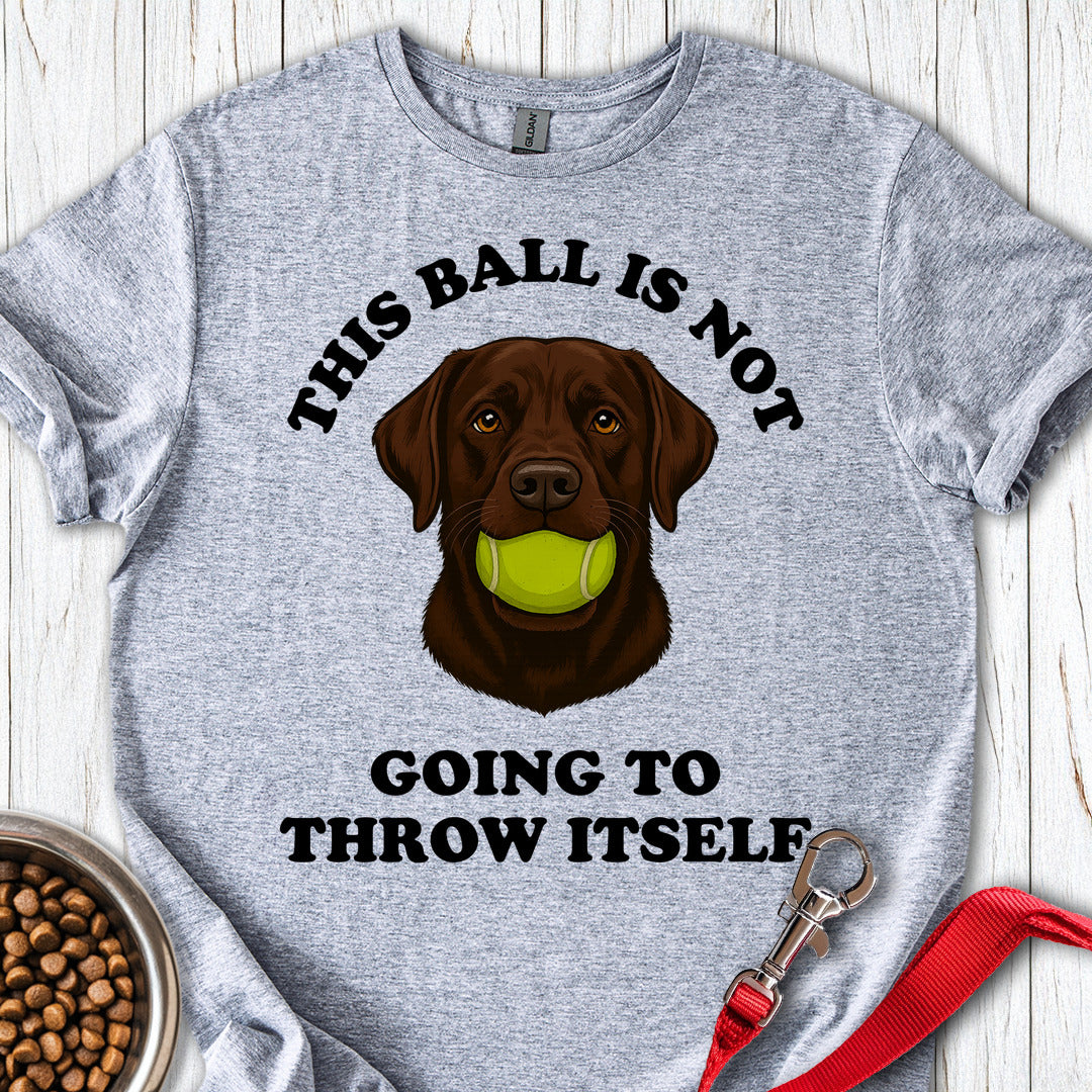 Labrador Throw The Ball T Shirt Gift For Dog Lover