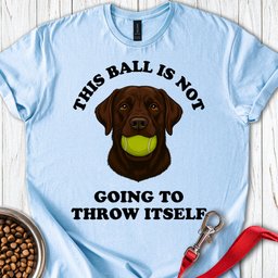 Labrador Throw The Ball T Shirt Gift For Dog Lover