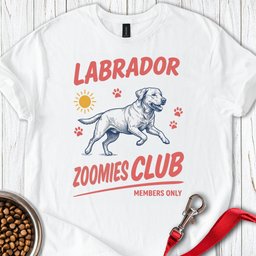 Labrador Zoomies Club T Shirt Gift For Dog Lover