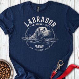 Labrador Swimming Club T Shirt Gift For Dog Lover