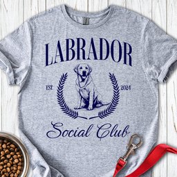 Labrador Social Club T Shirt Gift For Dog Lover