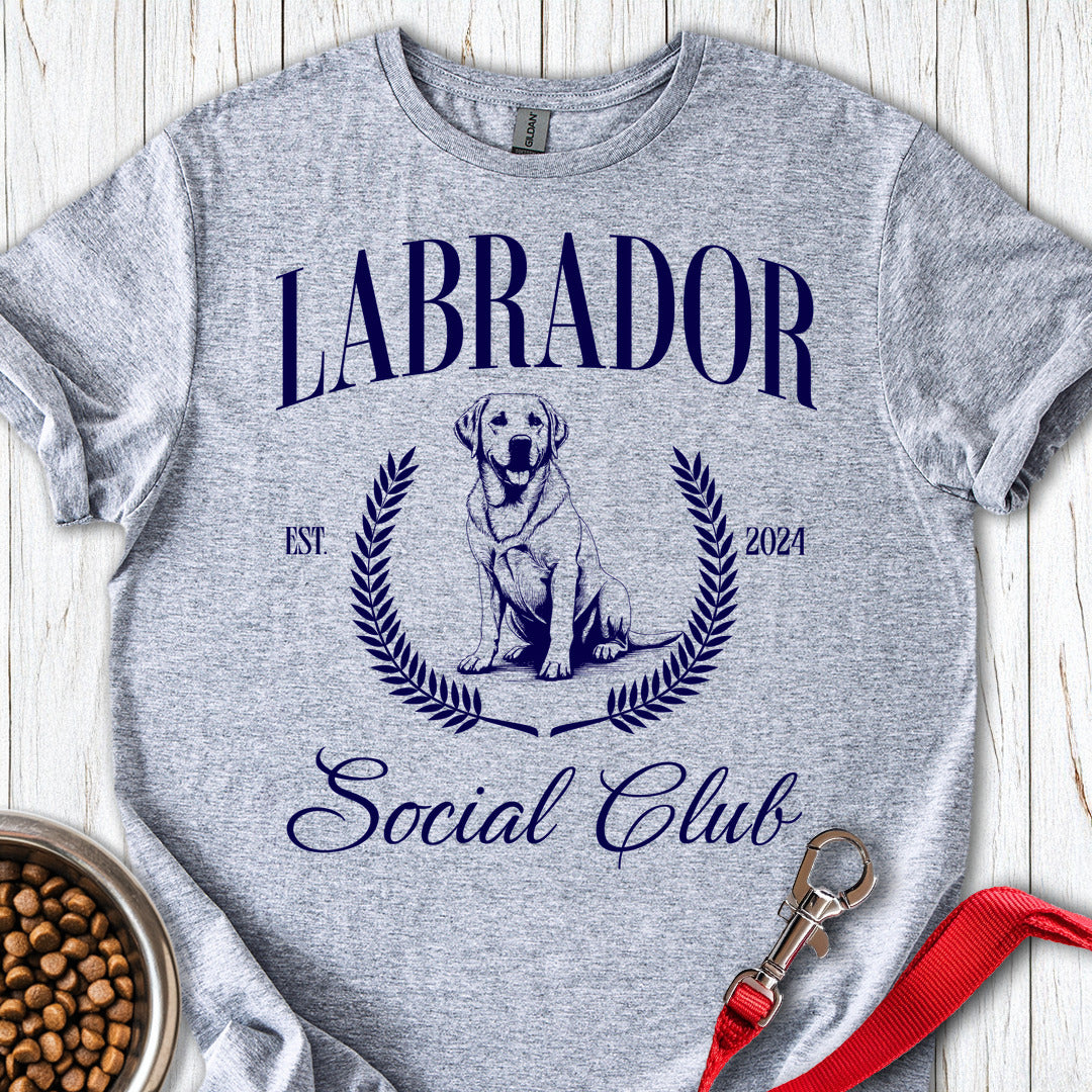 Labrador Social Club T Shirt Gift For Dog Lover