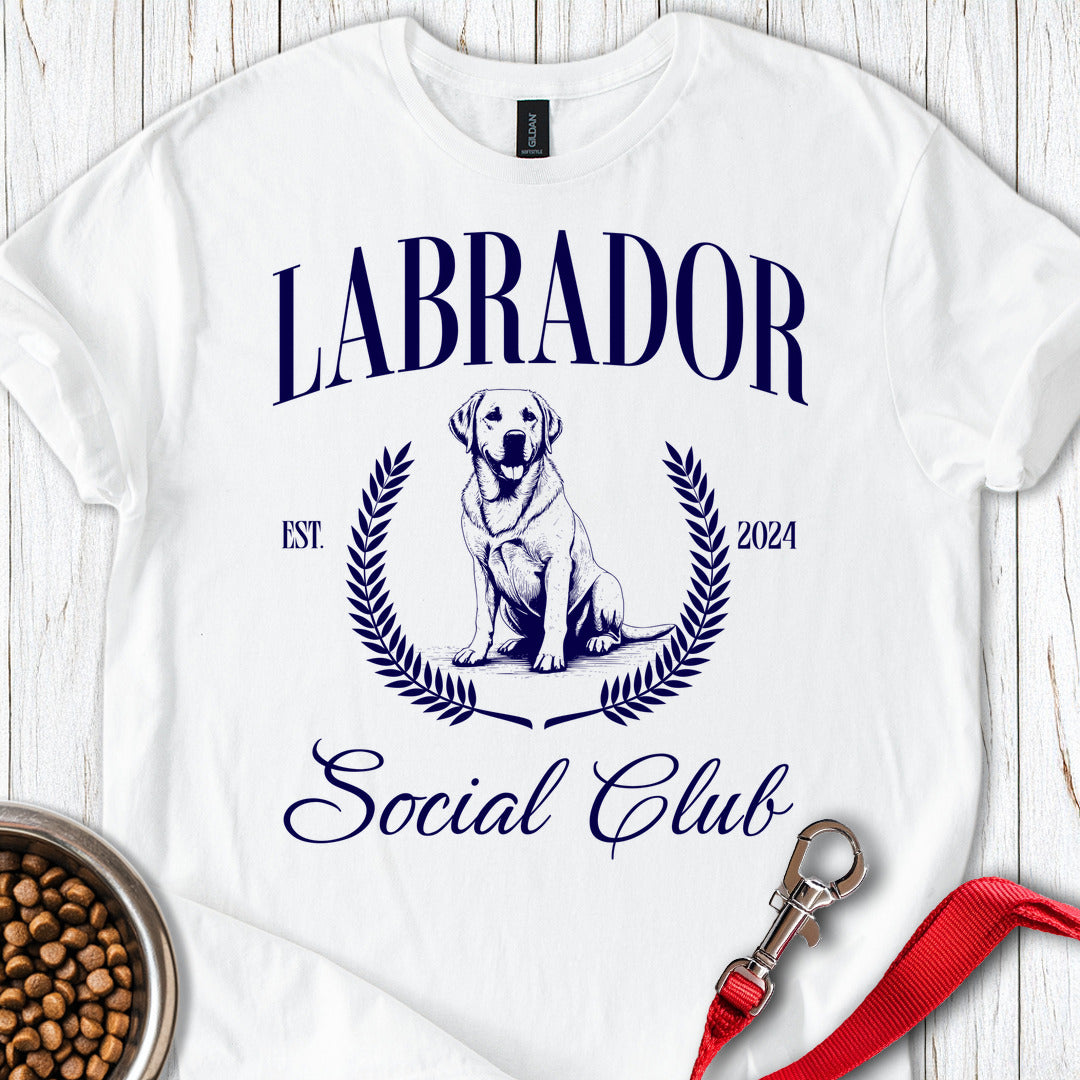 Labrador Social Club T Shirt Gift For Dog Lover