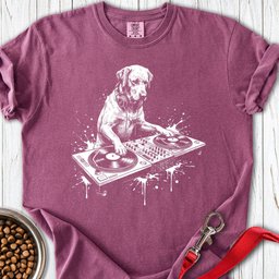Labrador DJ Premium Tee Gift For Dog Lover