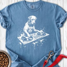 Labrador DJ Premium Tee Gift For Dog Lover