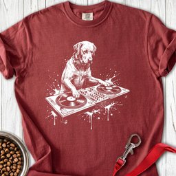Labrador DJ Premium Tee Gift For Dog Lover