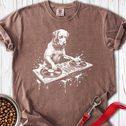 Labrador DJ Premium Tee Gift For Dog Lover