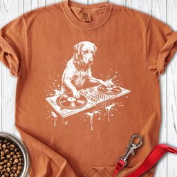 Labrador DJ Premium Tee Gift For Dog Lover