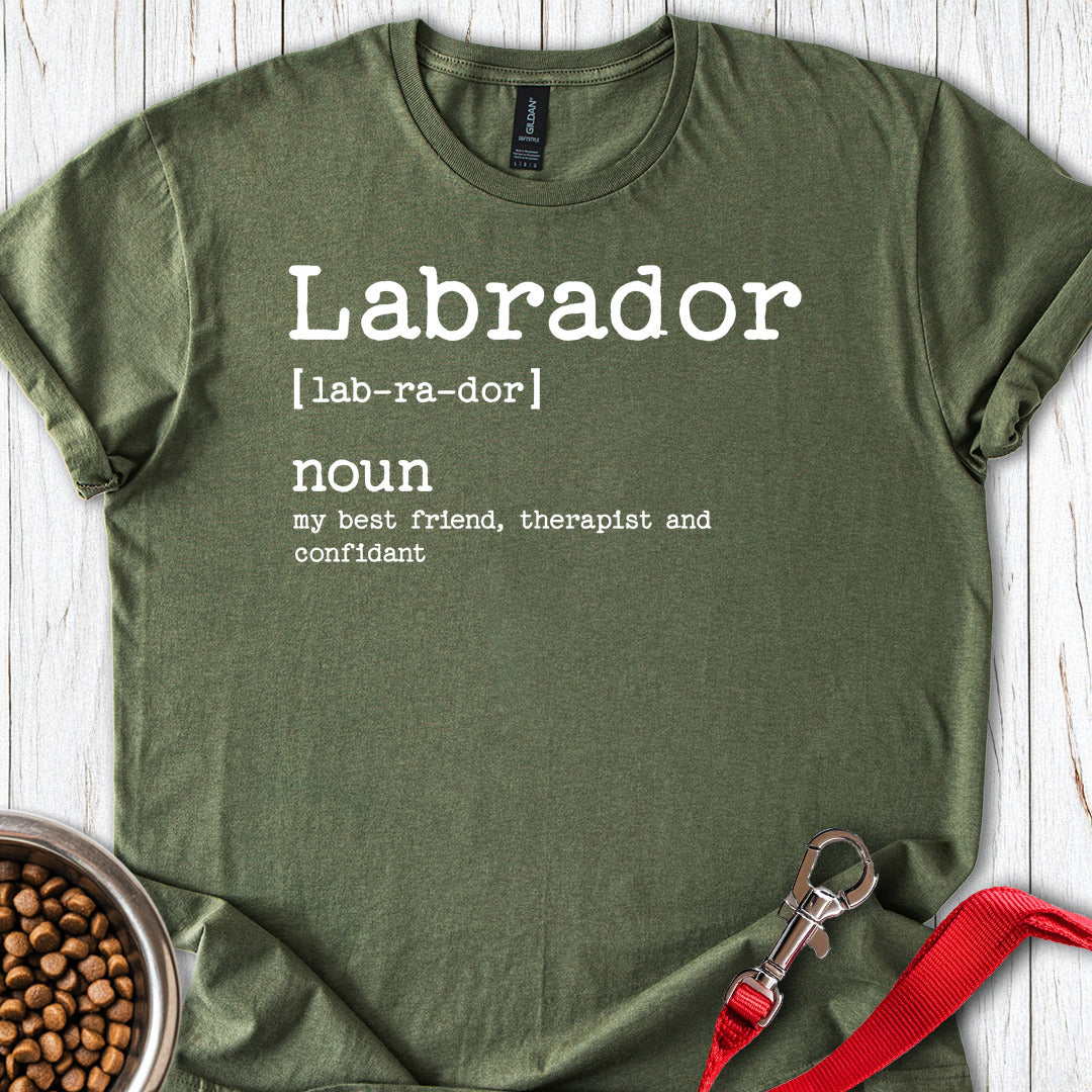 Labrador Dictionary T Shirt Gift For Dog Lover